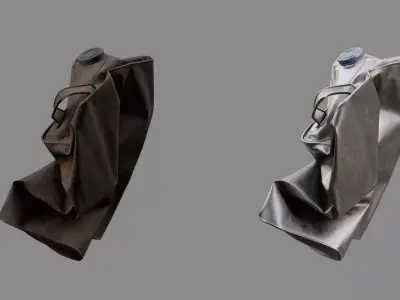 Crushed Paint Can Rectangular 05 3D model