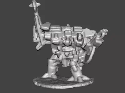 6MM SCALE HEAVY WALKER MECH MINIATURE MODEL FOR SCIFI GAMES 3D print model