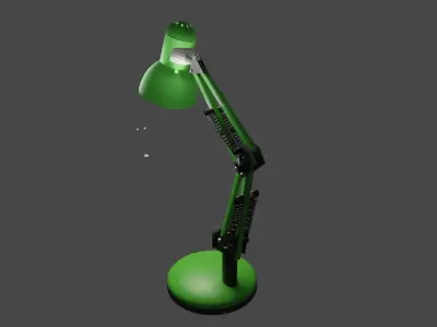 green lamp Low-poly 3D model
