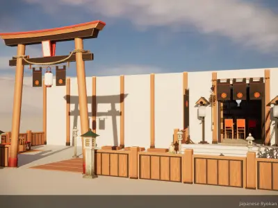 Japanese Ryokan Kit  3D Model Pack