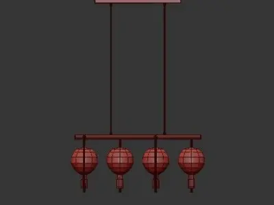 MODERN CEILING LIGHT PORTREATH 4L 3D model