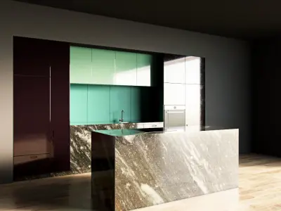 81-Kitchen9 glossy 7 3D model