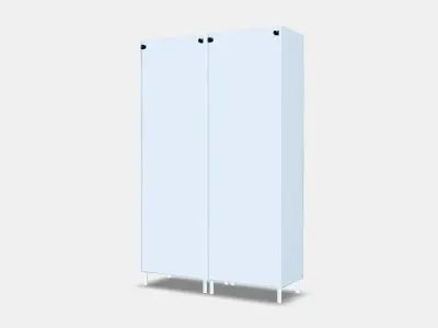 PLATSA closet with 6 doors Low-poly 3D model