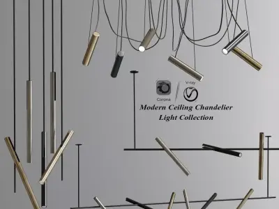 Modern Ceiling Chandelier Light Collection 3D model