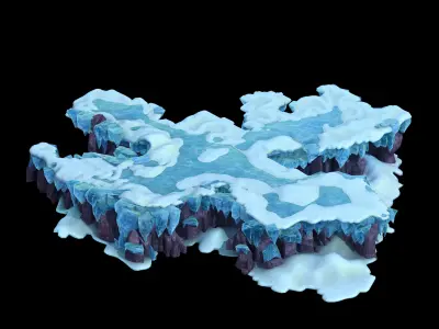 Deep in the snow mountains - rocks 0363 3D model
