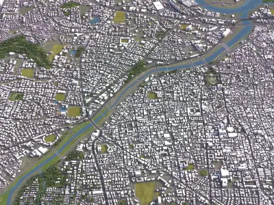 Pune - 3D City Model Low-poly 3D model