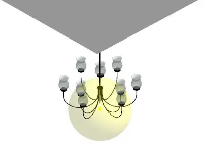 chandelier light 3D model