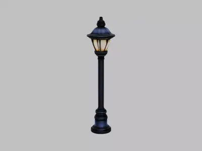modern lamp post Free low-poly 3D model