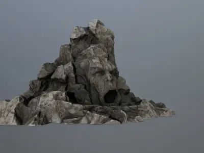 rock gate Low-poly 3D model