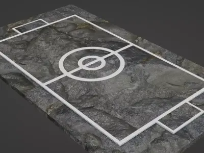 Pokemon stadium - rocks stadium Low-poly 3D model