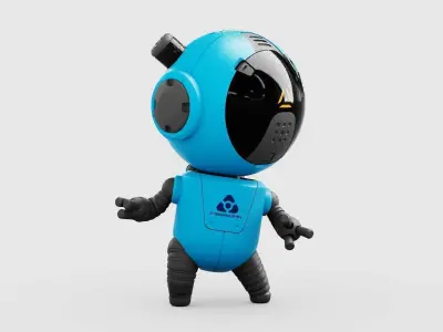TOON  BOT ECHO RIGGED 3D model