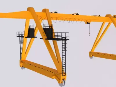 3D model Gantry Crane Collection 3D model