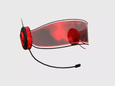 SciFi Glasses H03 Red - Character Design Fashion Low-poly 3D model