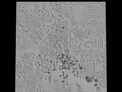 Baltimore 3D Printing stl file city model of Baltimore 3D print model