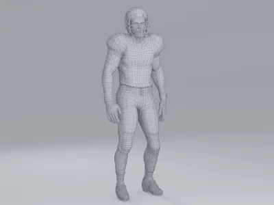  White American Football Player CG Standard Licence 