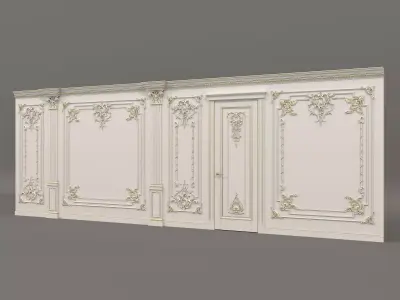 Wall Molding in Classic French style 31 3D model