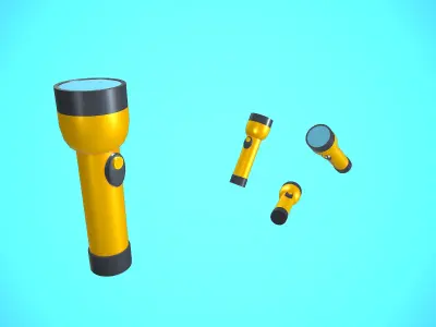 FLASHLIGHT CARTOON STYLIZED 3D model