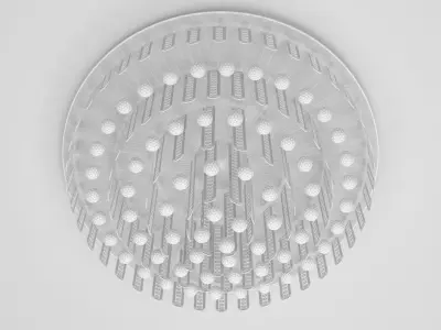 chandelier with crystals hanging from it 3D model