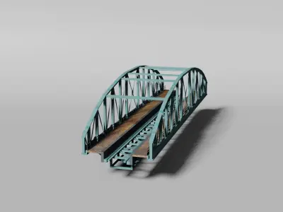 Arched railway bridge 3D model