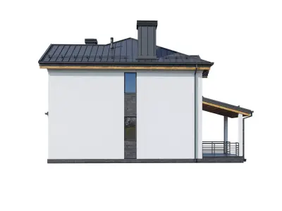 Modern house Ampire 3D model