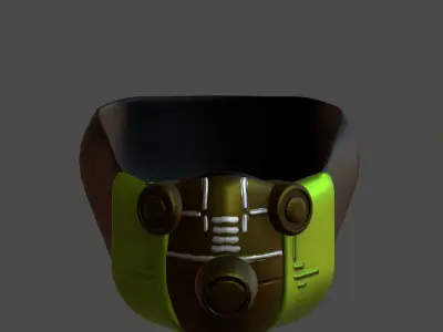 Gas mask helmet 3d model scifi Low-poly  Low-poly 3D model 224