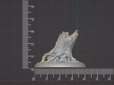    Ancient Tree Stump with Bones - Scenery Miniature    Free 3D print model