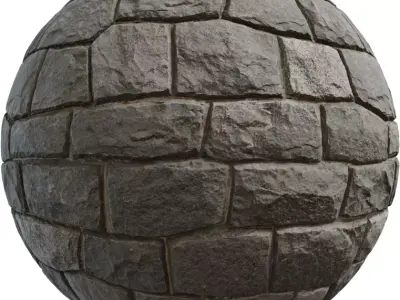 Realistic Hand Cut Granite Paving Blocks Texture