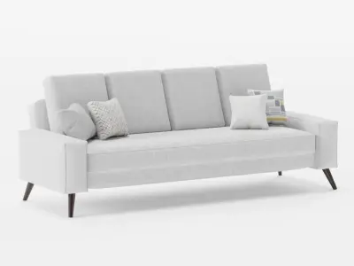 Scandinavian 4-seater sofa Free 3D model