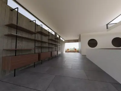 Modern Minimalist Hallway Interior 3D model