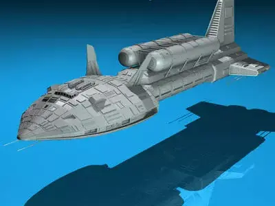 Spaceship space shuttle 3D model