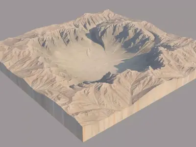 Big Crater Hole Mountains 3D model