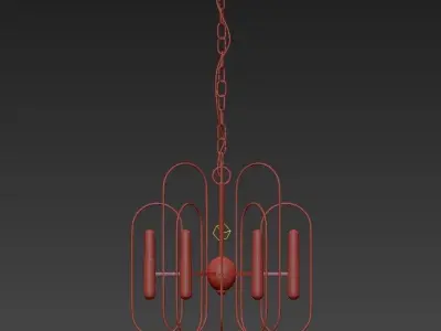 Glass Loop Chandelier 3D model