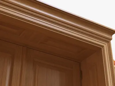 Door classic with portal 01 double 3D model