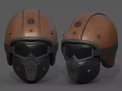 Helmet scifi military combat 3d futuristic  Low-poly 3D model