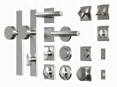 Door handle collection by School House 3D model