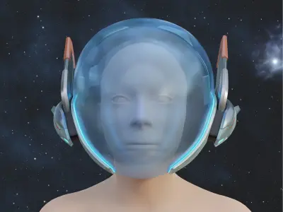 Si Fi Juno Space Ranger Helmet Overwatch 2 3D print model