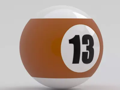 Pool Snooker Ball 13 3D model