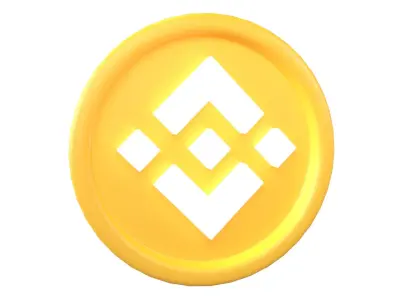 Cartoon Binance Coin v1 001 Low-poly 3D model