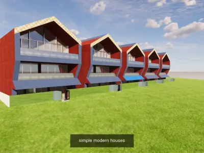 Modern Houses Collection 3D Model Pack