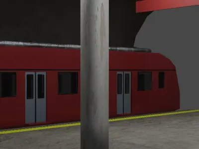 Subway isometric station 3D model