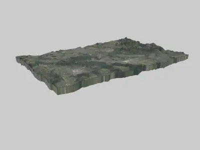 Stuttgart City Low-poly 3D model