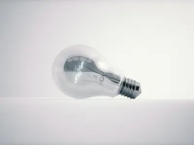 Lightbulb light bulb Low-poly 3D model