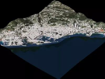Monaco - France 3D model