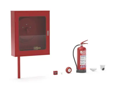 Fire Fighting System and security System 3D model