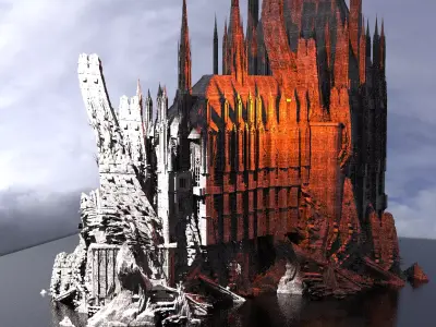 Arch Wizards Hall Mountain Halls 3D model