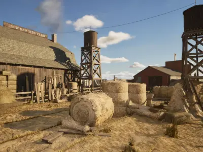 Hay and Haystacks - Volume 2 Low-poly 3D model