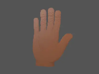 Voxel Style Hand v1 004 3D model