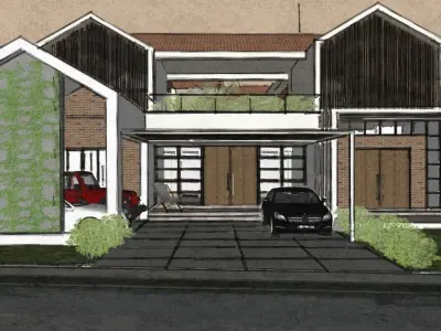 Modern Tropical House  3D model