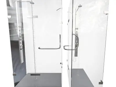 Monteray  H Frameless Rectangle Hinged 3D model