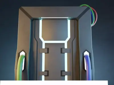 Sci-Fi Door  Futuristic Entrance  Game Ready Environment Asset  Low-poly 3D model